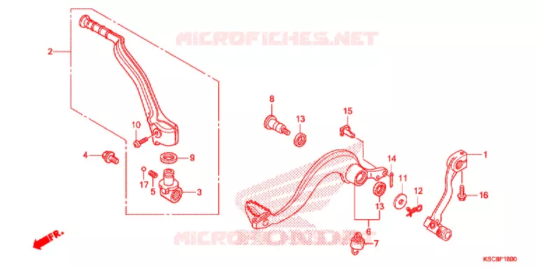 PEDAAL/KICKSTARTER ARM  Honda MOTO 250 CRF 2019  CRF250XH