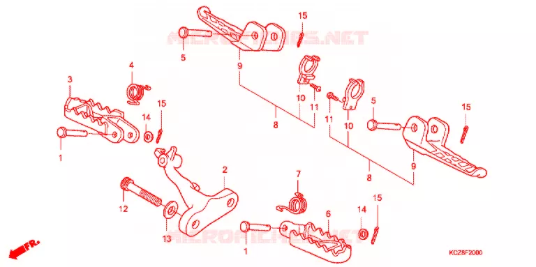 OPSTAP   Honda MOTO 250 XR 2006  XR2506