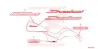 EMBLEEM (VT750C2/C2B/C2F/C2S) voor Honda SHADOW VT 750 SPIRIT 2013