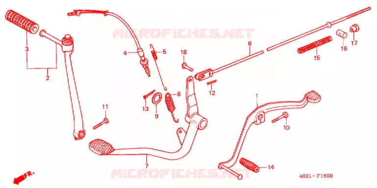 PEDAAL/KICKSTARTER ARM  Honda MOTO 125 CD 1991  CD125TJ