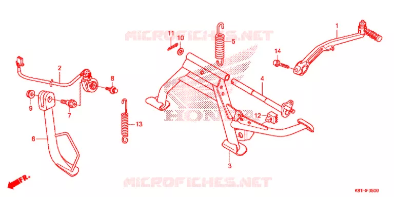 STANDAARD/TRAP PEDAAL  Honda SCOOTER 110 BEAT 2019  ACH110CBSK