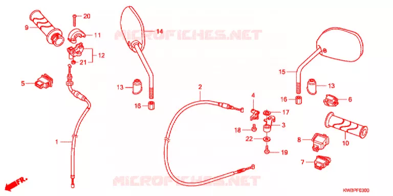 SCHAKELAAR/KABEL  Honda MOTO 110 WAVE 2012  AFP110CSA