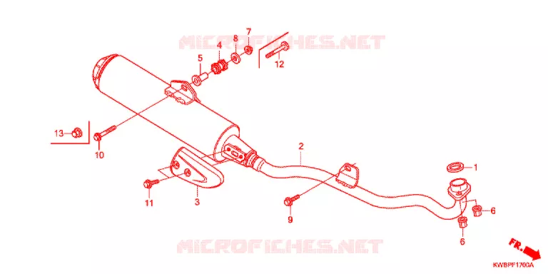 UITLAATDEMPER   Honda MOTO 110 WAVE 2010  AFP110CSA