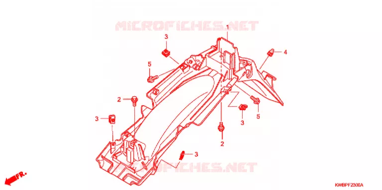 ACHTER STROOMLIJNKAP  Honda MOTO 110 WAVE 2010  AFP110SA