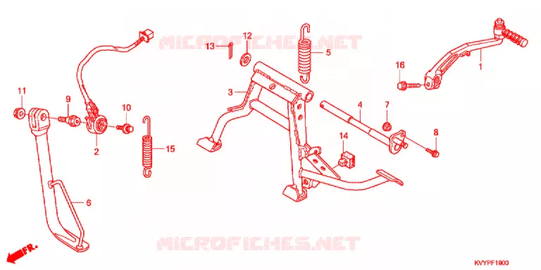 STANDAARD/KICKSTARTER ARM  Honda SCOOTER 110 BEAT 2010  ANC110CBP9