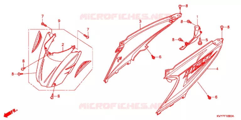 CHASSIS AFDEKKING  Honda SCOOTER 110 BEAT 2011  ACC110CSB