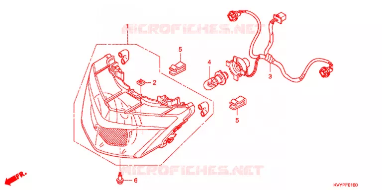 KOPLAMP  Honda SCOOTER 110 BEAT 2011  ACC110CSB