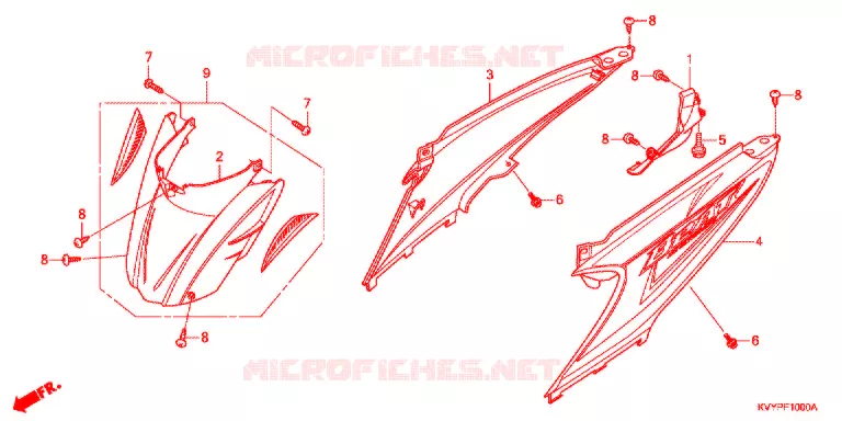 CHASSIS AFDEKKING  Honda SCOOTER 110 BEAT 2014  ACC110CSC
