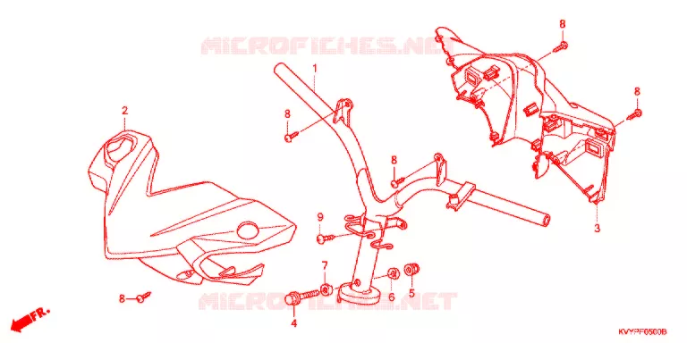 STURING HENDEL/HENDEL AFDEKKING  Honda SCOOTER 110 BEAT 2012  ACC110CSC