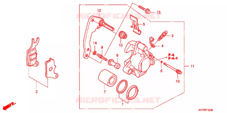 VOOR REMKLAUW   Honda SCOOTER 110 BEAT 2012  ACC110CSC
