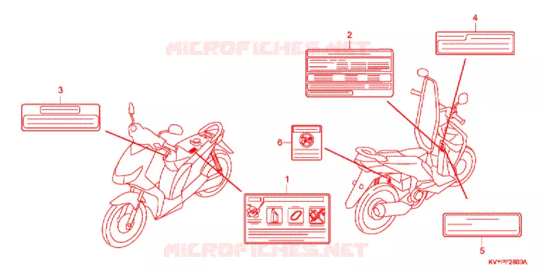 WAARSCHUWINGSLABEL   Honda SCOOTER 110 BEAT 2014  ACC110CSC