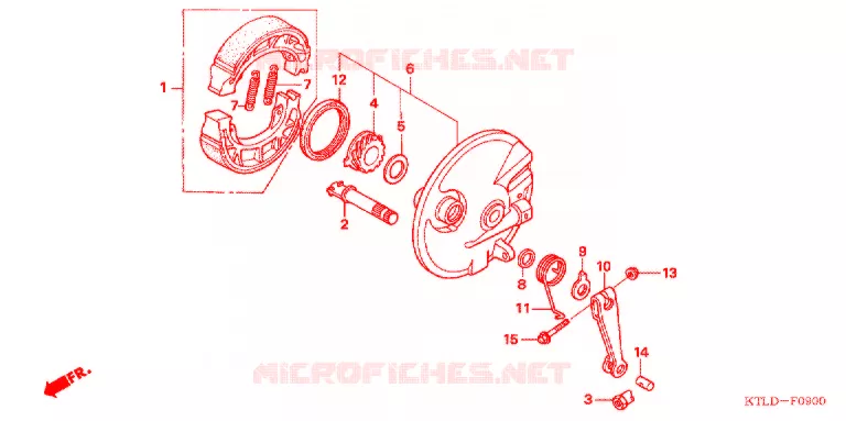 VOOR REM PANEEL  Honda MOTO 100 WAVE 2006  ANF100MDP6