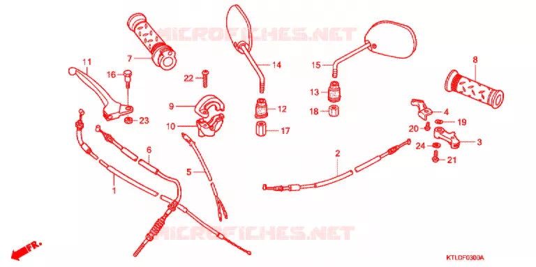 HENDEL HEFBOOM/KABEL  Honda MOTO 100 WAVE 2006  ANF100MSP6