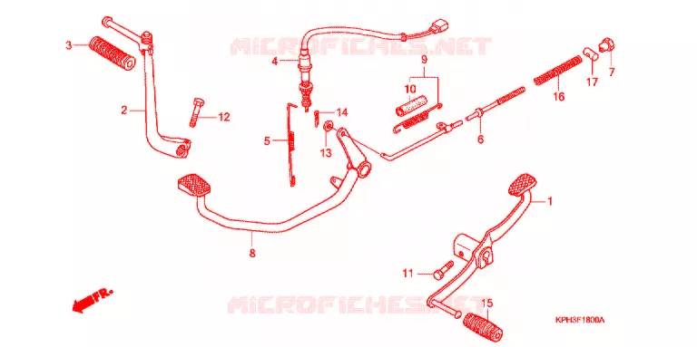 PEDAAL/KICKSTARTER ARM  Honda MOTO 125 WAVE 2011  AFS125MSB