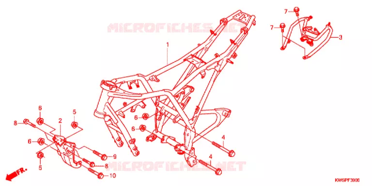 FRAME CHASSIS   Honda MOTO 110 CB 2012  CBF110MSB