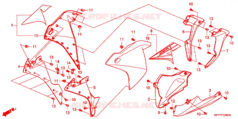 ONDER KAP  Honda MOTO 150 CBR 2015  CBR150RF