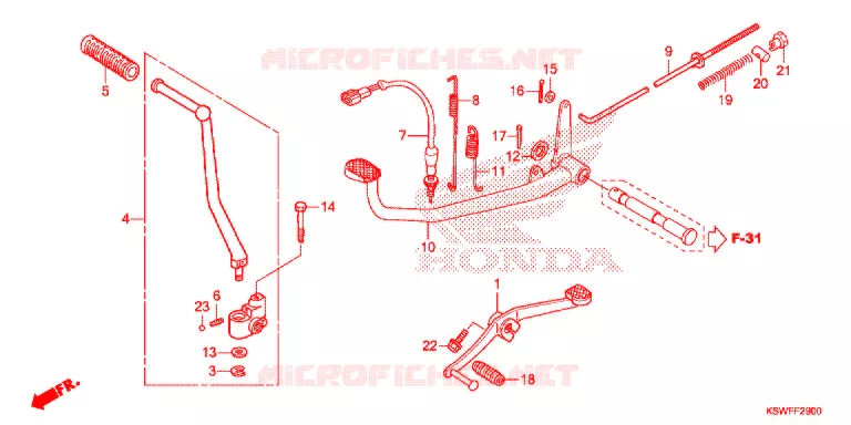 PEDAAL/KICKSTARTER ARM  Honda MOTO 125 CG 2015  CCG125WHF
