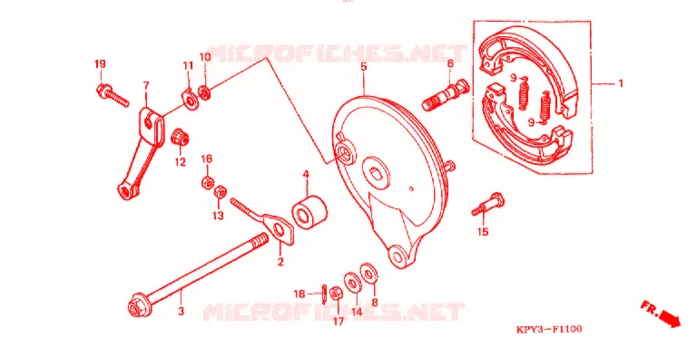 ACHTER REM PANEEL (1) Honda MOTO 110 XRM 2002  CFT1102