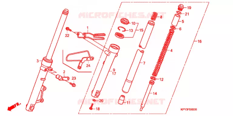 VOOR VORK  Honda MOTO 110 XRM 2002  CFT1102