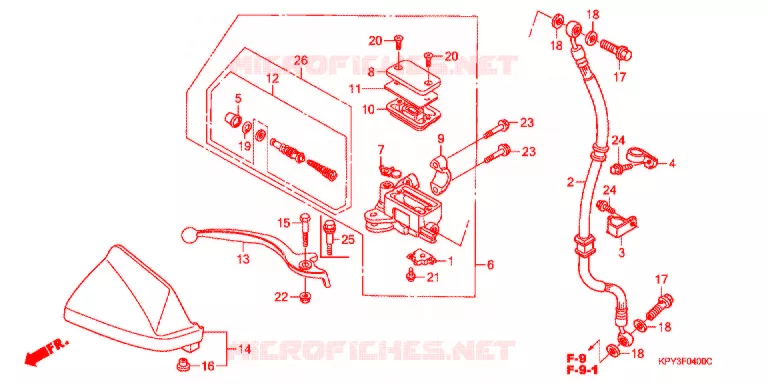 VOORREM HOOFDCILINDER  Honda MOTO 110 XRM 2002  CFT1102