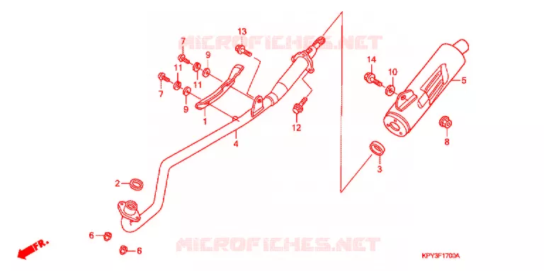 UITLAATDEMPER  (1) Honda MOTO 110 XRM 2002  CFT110M2