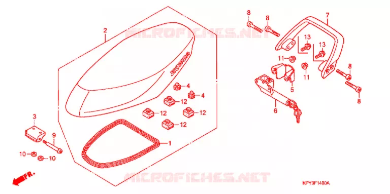 ZITTING   Honda MOTO 110 XRM 2002  CFT110M2