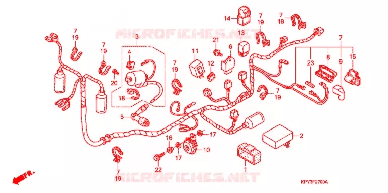 BEDRADINGSBUNDEL  (1) Honda MOTO 110 XRM 2003  CFT110M3