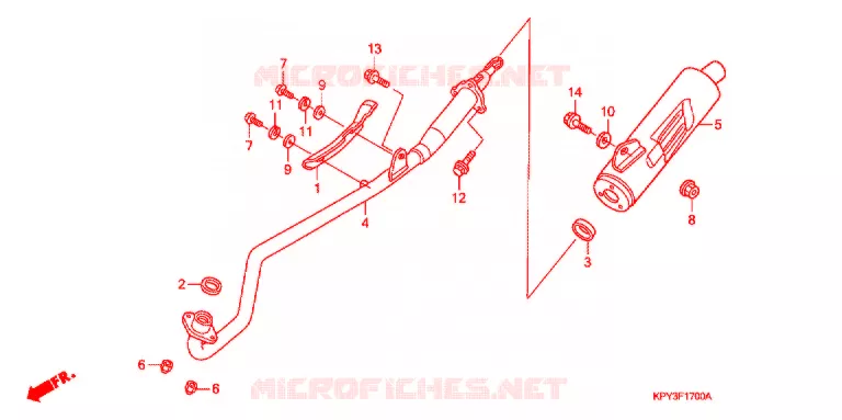 UITLAATDEMPER  (1) Honda MOTO 110 XRM 2003  CFT110M3