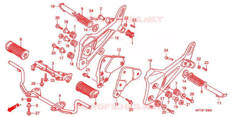 OPSTAP  (1) Honda MOTO 110 XRM 2005  CFT110M5