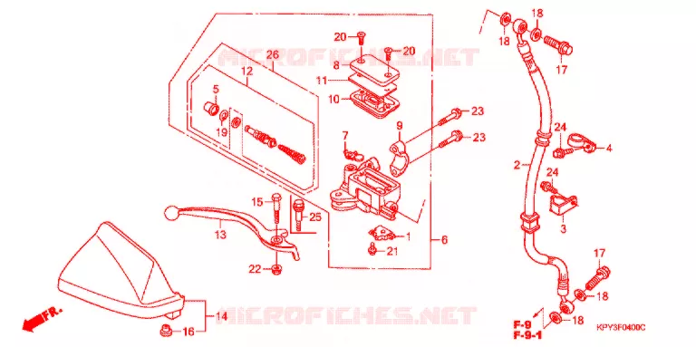 VOORREM HOOFDCILINDER  Honda MOTO 110 XRM 2005  CFT110M5