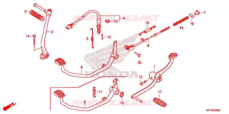 PEDAAL/KICKSTARTER ARM  Honda MOTO 125 XRM 2015  CFT125MRCE