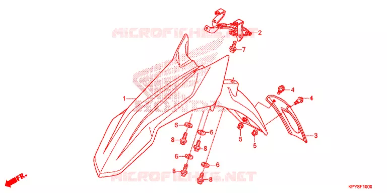 VOOR STROOMLIJNKAP   Honda MOTO 125 XRM 2016  CFT125MRCE
