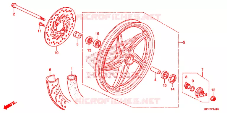 VOOR WIEL (CFT125MRC) Honda MOTO 125 XRM 2021  CFT125MRCL