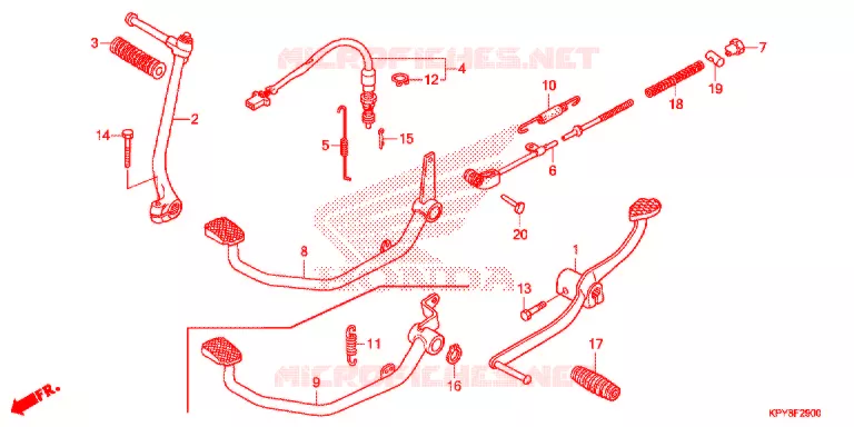 PEDAAL/KICKSTARTER ARM  Honda MOTO 125 XRM 2014  CFT125MRE