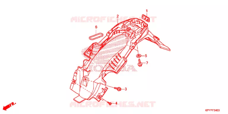 ACHTER STROOMLIJNKAP  Honda MOTO 125 XRM 2020  CFT125MRL