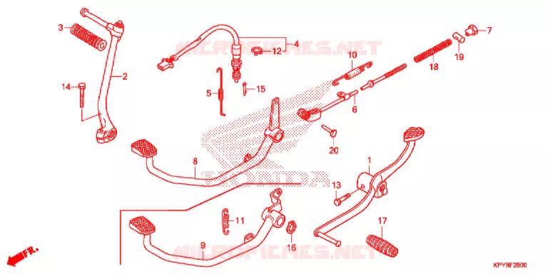 PEDAAL/KICKSTARTER ARM  Honda MOTO 125 XRM 2016  CFT125MSE