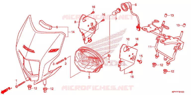 KOPLAMP  Honda MOTO 125 XRM 2017  CFT125MSJ