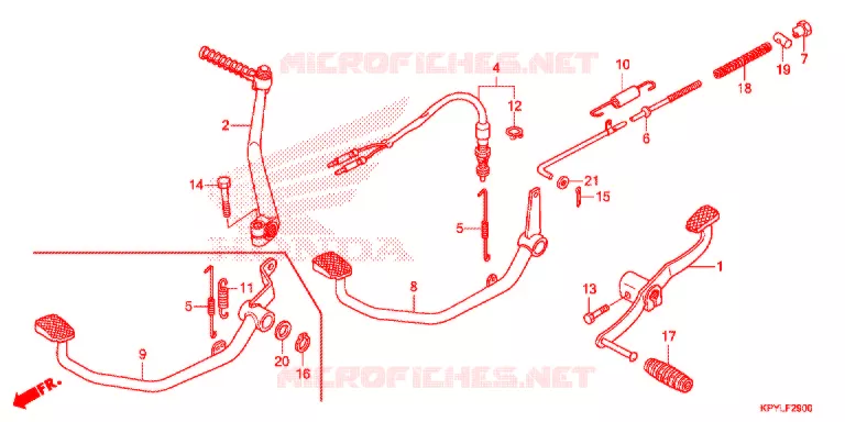 PEDAAL/KICKSTARTER ARM  Honda MOTO 125 XRM 2020  CFT125MSL