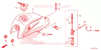 BRANDSTOF TANK  voor Honda CB 125 KICK START AND ELECTRIC START 2013