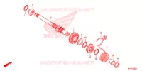 KICKSTARTER SPIL  voor Honda CB 125 KICK START AND ELECTRIC START 2013