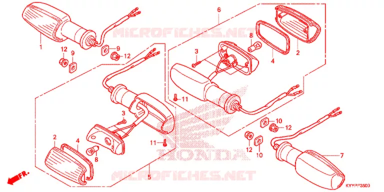 KNIPPERLICHT   Honda MOTO 125 CB 2013  CGX125HHD