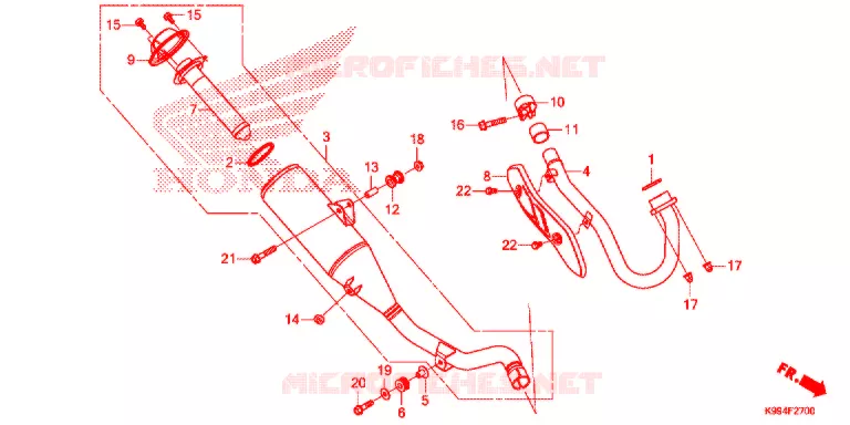 UITLAATDEMPER   Honda MOTO 250 CRF 2020  CRF250FL