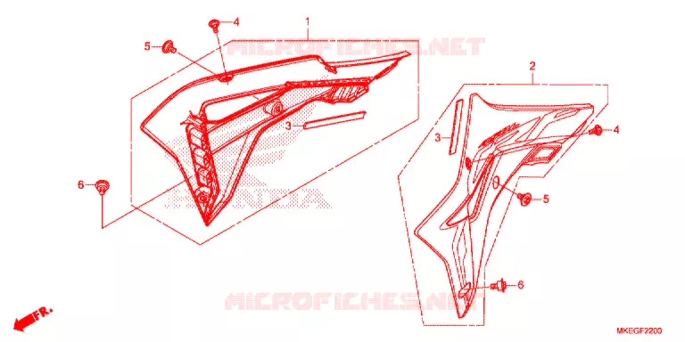 RADIATOR VERSTIJVING  Honda MOTO 450 CRF 2020  CRF450LL