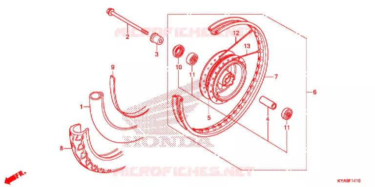 VOOR WIEL  Honda MOTO 150 TMX 2022  GL150J
