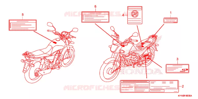 WAARSCHUWINGSLABEL   Honda MOTO 150 TMX 2020  GL150J