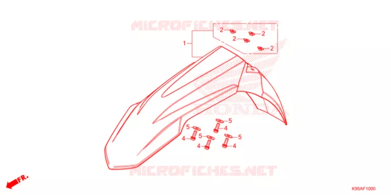 VOOR STROOMLIJNKAP   Honda MOTO 250 CRF 2022  CRF250RN