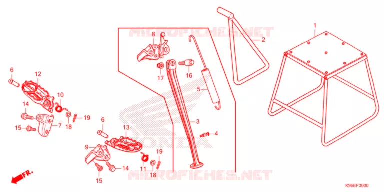 OPSTAP/STANDAARD  Honda MOTO 250 CRF 2022  CRF250RN