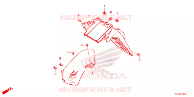 ACHTER STROOMLIJNKAP  Honda SCOOTER 160 PCX 2022  WW150AM