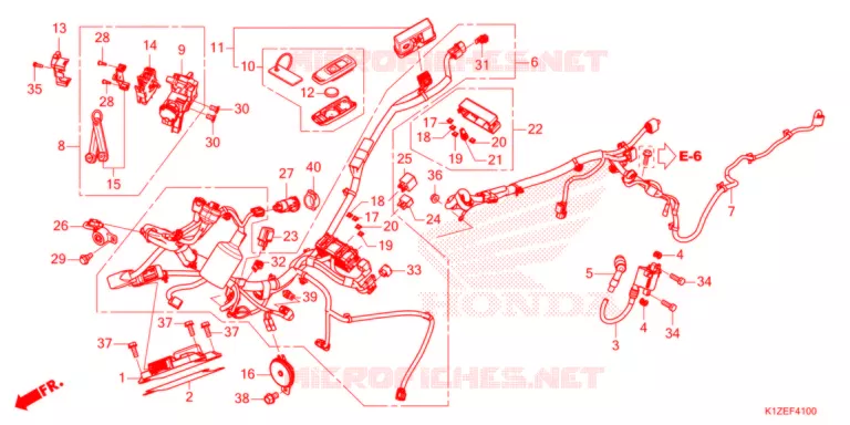 BEDRADINGSBUNDEL Honda SCOOTER 160 PCX 2022  WW150AM