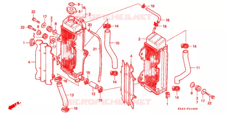 RADIATOR Honda MOTO 125 CR 1994  CR125RR